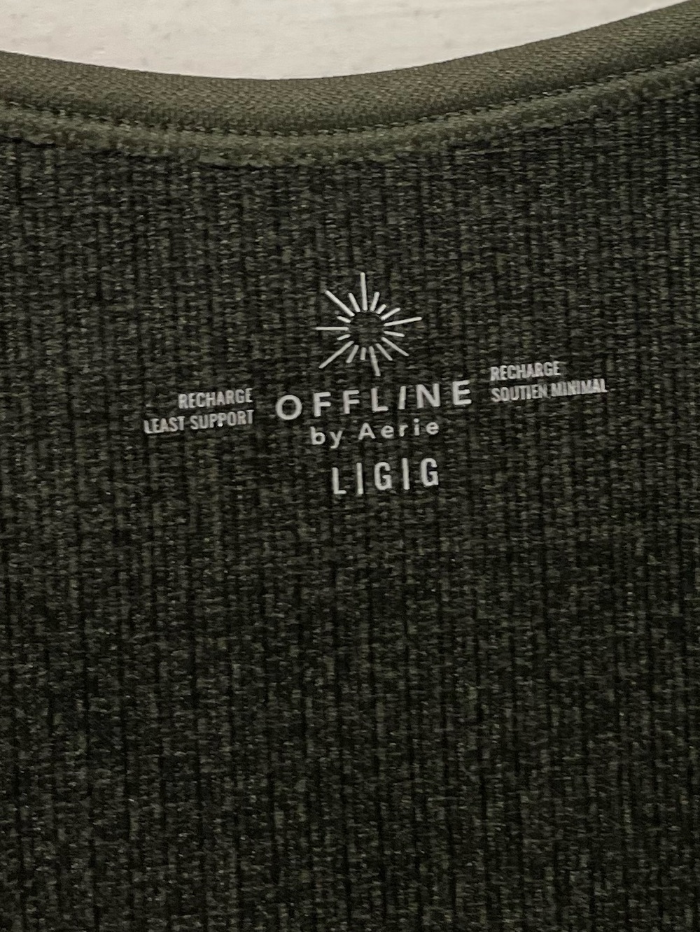 Aerie offline crop tank olive green size L ribbed recharge - Picture 4 of 5